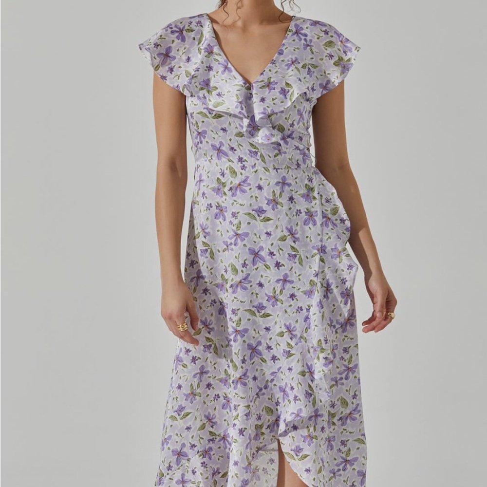 ASTR the Label- Satin Faux Wrap Dress, Size XL